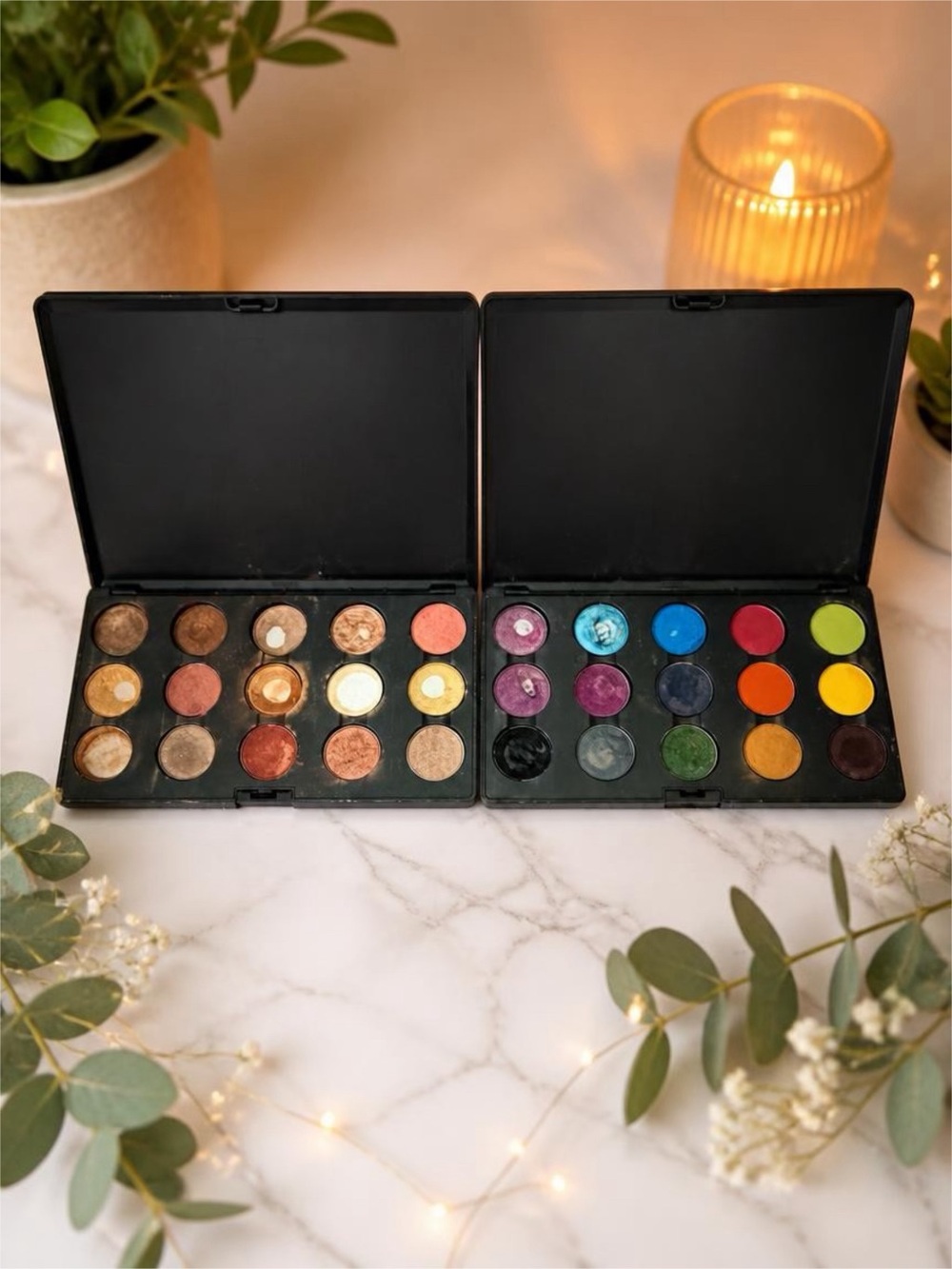 30 Neutral & Vibrant Eyeshadow Palette – Versatile Warm Bold Shades Bundle